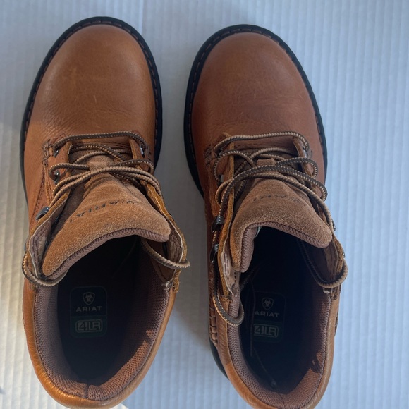 Ariat Women's Macey Composite Toe Work Boots Tan Full Grain Leather - Picture 12 of 16